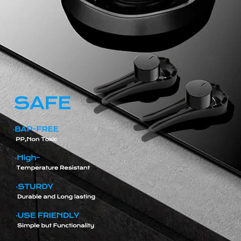 [Australia] - Stove Knob Safety Covers for Child, Gas Stove Knob Locks (5 Pack) clip 