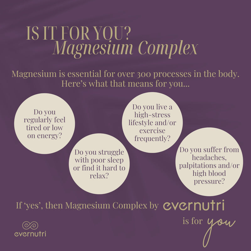 Magnesium Complex | Malate, Bisglycinate & Citrate | High Bioavailability | Additive-Free | 90 Vegan Capsules | UK Manufactured