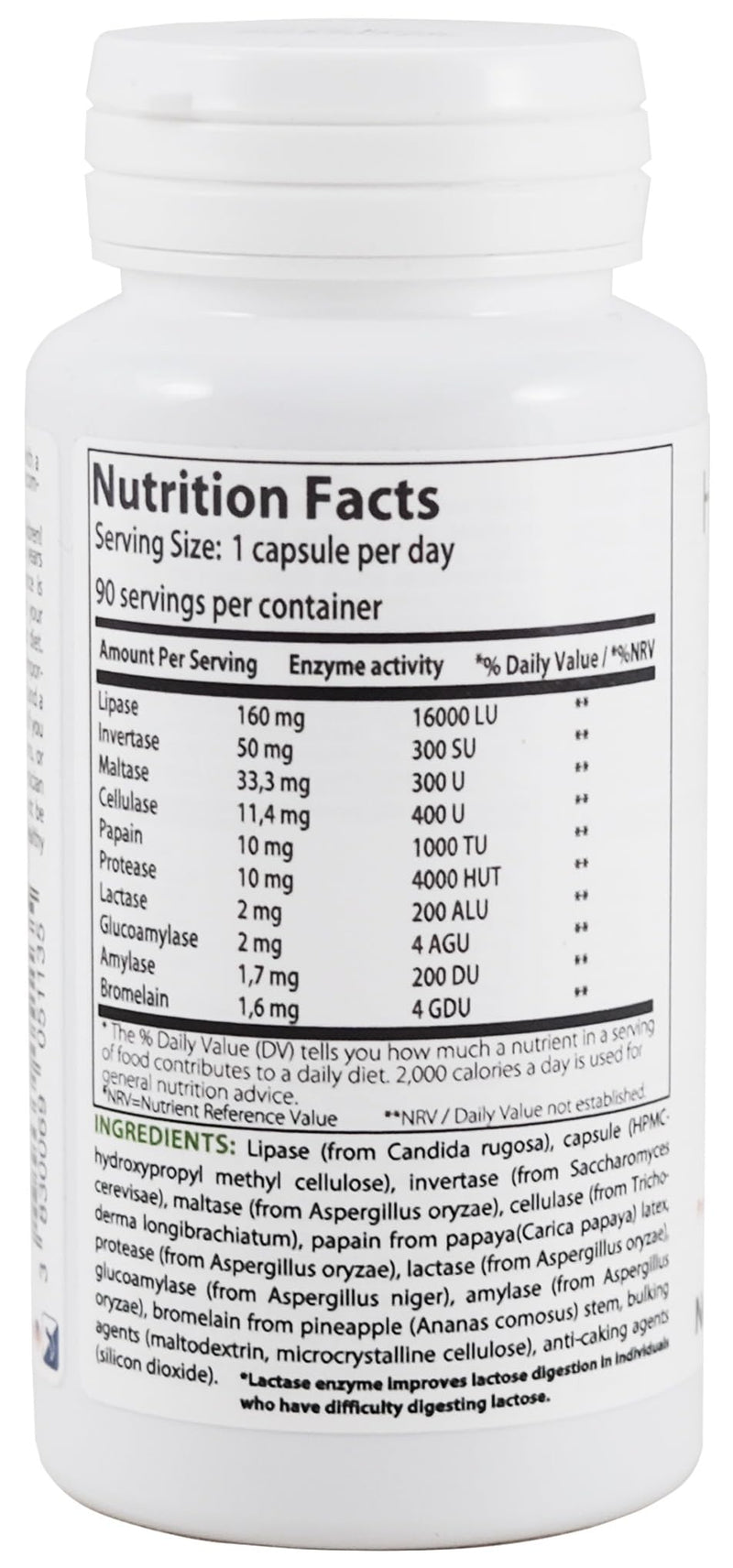 Digestive Enzymes | 90 Veggie Capsules | Food Supplement | Heiltropfen®