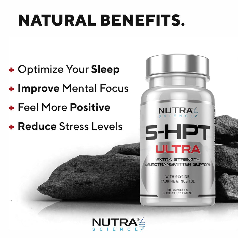 5HPT Ultra 4,000MG - Extra Strength Griffonia Seed Extract Neurotransmitter Support with Nicotinamide, Glycine, Inositol, Vitamin B6, 60 Vegan Capsules