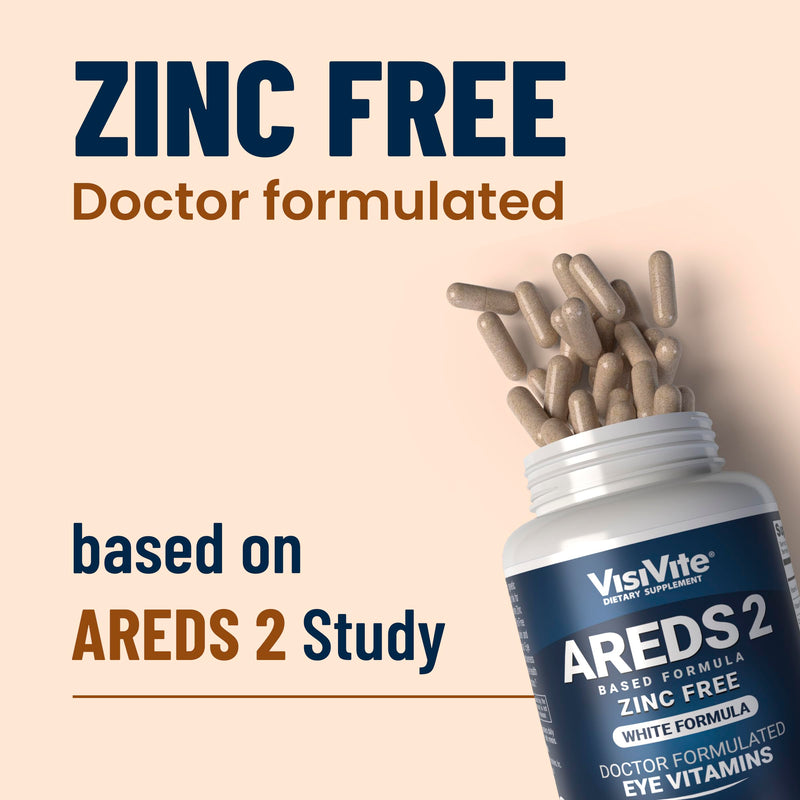 [Australia] - Zinc Free AREDS 2 Eye Vitamins - Zinc Free Eye Vitamins - Zeaxanthin Plus Lutein Eye Vitamins - Soy-Free VCaps - No Zinc and Copper 
