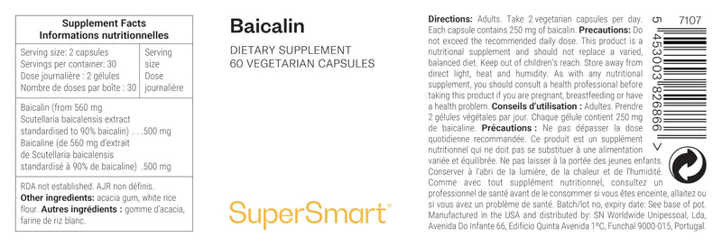 [Australia] - Baicalin 500 mg per day - Contributes to a healthy liver - Helps cleanse and detoxify the liver - Relaxing, antiviral and anti-inflammatory properties - Vegan - Supersmart 