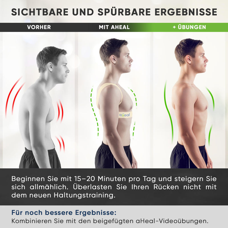 [Australia] - aHeal Back Support Belt & Back Straightener Men and Women - Posture Correction Back, Shoulder Strap Posture Correction, Back Support, Straight Back, Relief from Back Pain - Size 3 Skin Size 3: 90-99 CM 