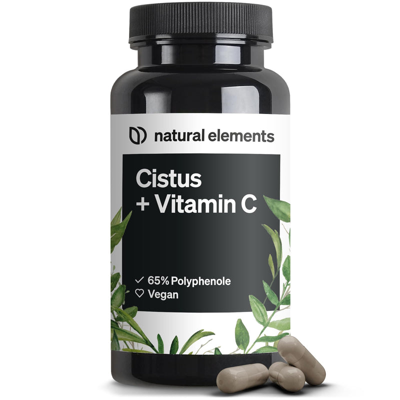 [Australia] - Cistus incanus with vitamin C - 90 capsules - 250mg polyphenols per capsule (65%) - vegan, high dosage, highly bioavailable - without unnecessary additives - produced in Germany & laboratory tested 
