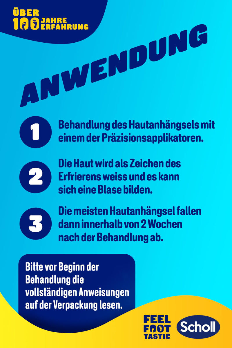 [Australia] - Scholl Freeze Away stalk wart remover set, removes skin tags in 1 treatment, stalk wart removal on neck, chest, armpit, back and groin, clinically proven, 12 treatments 