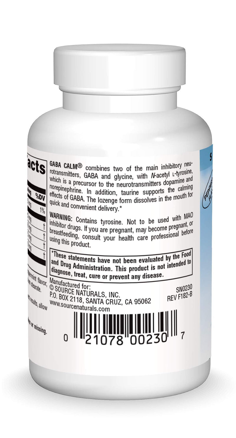 Source Naturals Serene Science, GABA Calm Mind - 30 Lozenges | Quick Dissolving Peppermint Flavor Lozenges | Supports Calm Mood 1