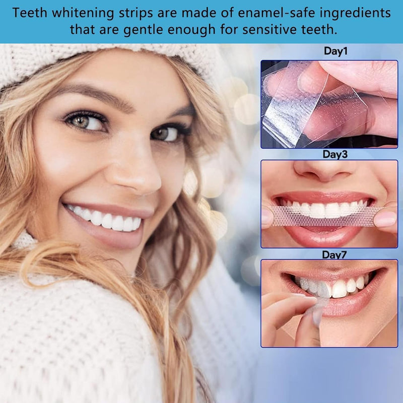 New 5D Teeth Whitening Strips, Tooth Whitening Kits, at Home Teeth whitening Strips, Teeth Whitening Strips Teeth Whitener 14 Packs 28 Pcs