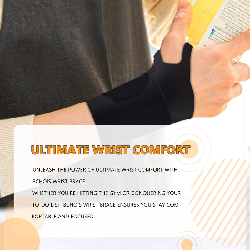 [Australia] - Wrist Brace Ulnar Wrist Brace Ultra-Thin Elastic for TFCC Tear,Wrist wraps Repetitive Wrist Use Injury,Support for Carpal Tunnel Pain & Tendonitis Relief,Fits Both Wrists One Size Black 