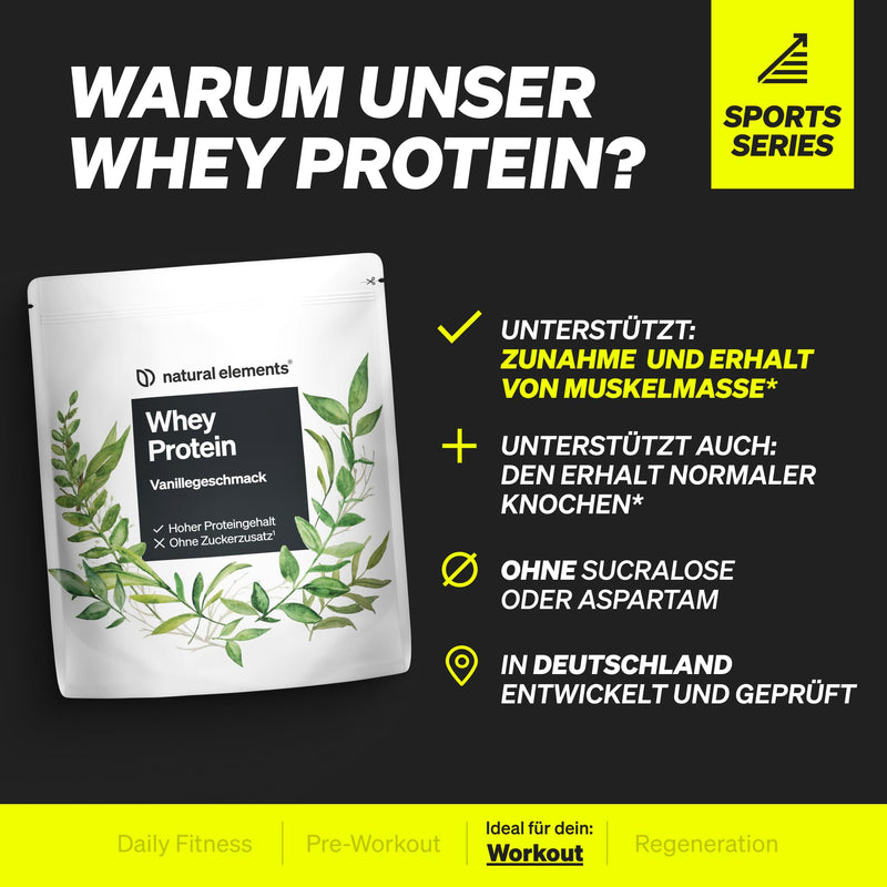 [Australia] - Whey protein powder - vanilla - 1kg - 24g protein per serving - not too sweet, only natural flavors - high dosage - produced in Germany & laboratory tested 