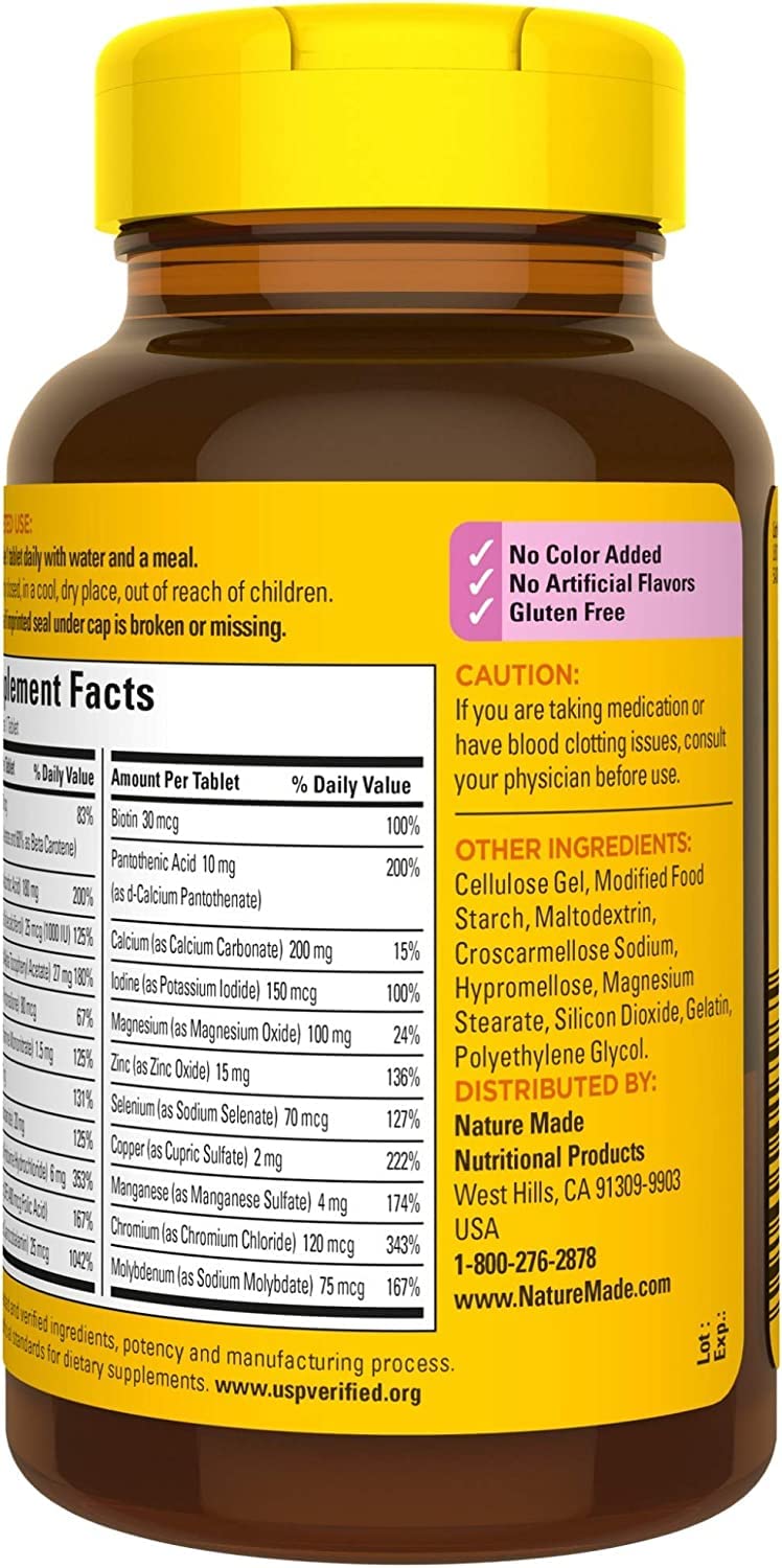 Nature Made Multi for Her 50+ Vitamin/Mineral Tablets 90 ea (Pack of 4) 90 Count (Pack of 4)