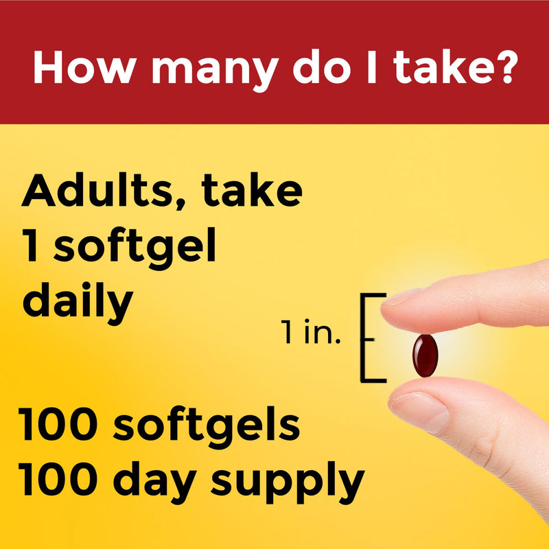 [Australia] - Nature Made Superior Absorption Krill Oil 500mg with Astaxanthin and Phospholipids, Omega 3s for Heart Health Support, 100 Softgels, 100 Day Supply 