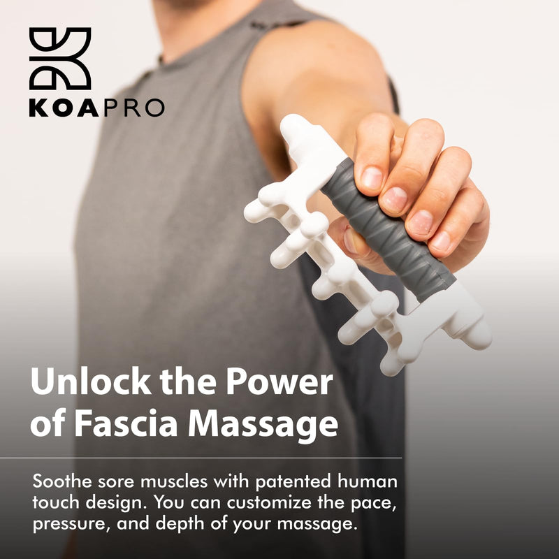[Australia] - KOAPRO Facia Blaster Fascia Massage Tool for Myofascial Release - Manual Trigger Point and Deep Tissue Sore Muscle Relief, Holistic Fascia Health, Cellulite Massager Tool for Legs, Neck, Back and more Original Gray 