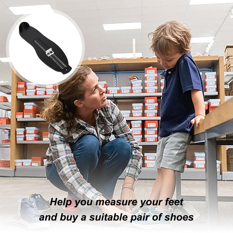 [Australia] - Aililong Shoe Sizer Foot Measuring Device Children's Shoe Measuring Device - Suitable for Children and Adults - Foot Measuring Device for Children Shoe Measuring Device (Black) 