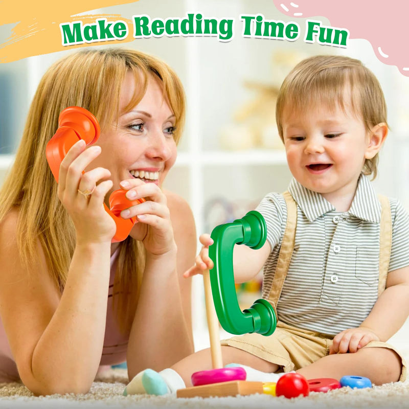 [Australia] - Whisper Reading Phones 6 Pack Upgrade Large Auditory Feedback Hear Myself Sound Phone Speech Therapy Toy Phone Tool for Class Accelerate Reading Fluency Comprehension and Pronunciation 
