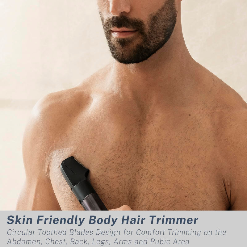[Australia] - Beard Trimmer and Clippers Set for Men with Foil Shavers, Precision Dial Adjustable 20 Lengths, All-in-One Hair Trimmers for Face Head Nose Full Body, IPX7 Waterproof Wet/Dry, USB-C Rechargeable Dock 