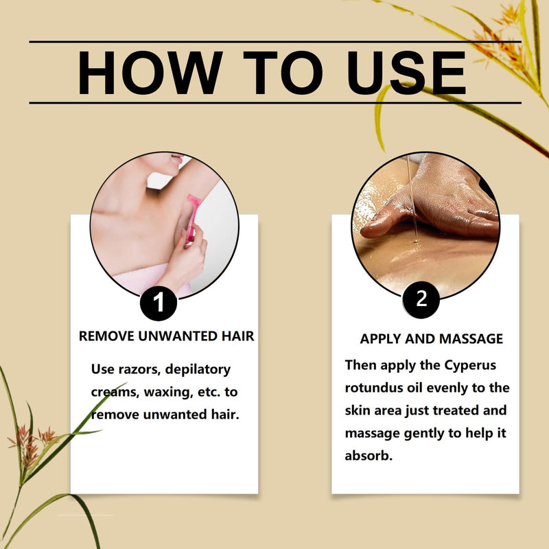 [Australia] - Cyperus rotundus oil,Pure Cyperus Oil Silky Hair Remover,Cyperus essential oils for hair removal,Mature Cyperus rotundus oil for reducing body hair growth 