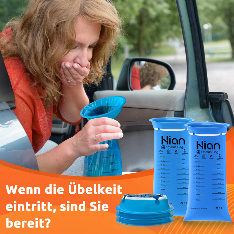 [Australia] - Hion Spit Bags with Mouthpiece Pack of 27 - Opaque, Spacious Puke Bags - Premium High Density Vomit Bags - Perfect for Motion Sickness, Pregnant Women & Taxi Drivers - Offers Safety & Comfort 