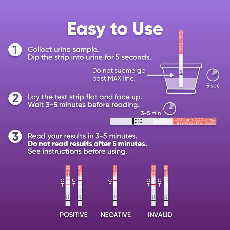 HORMONElife Pregnancy Test Strips –hCG Urine Test Strips 15 Count | Early Detection, At-Home Urine Test, Individually Sealed, Results In Minutes
