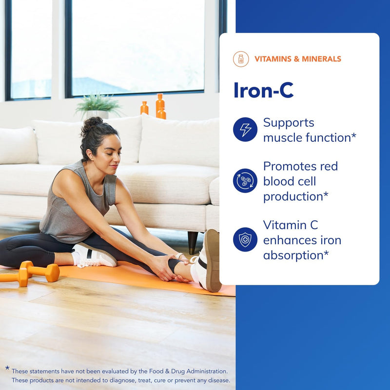 Pure Encapsulations Iron-C, 30 Capsules | 15 mg - 175 mg Vitamin C, Red Blood Cell Support*, Energy Production, Highly Bioavailable Iron Pill, for Women and Men 30 Count (Pack of 1)