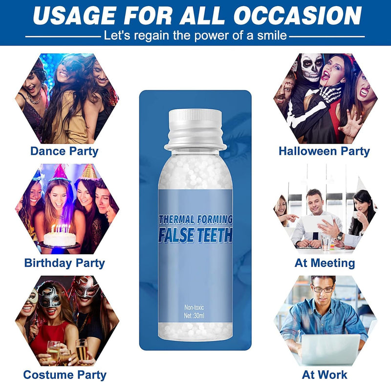 [Australia] - Allony Tooth Repair Set, Make Dentures Tooth Repair Set, Temporary Dentures for Temporary Restoration of Missing and Broken Teeth, Replacement Dentures 