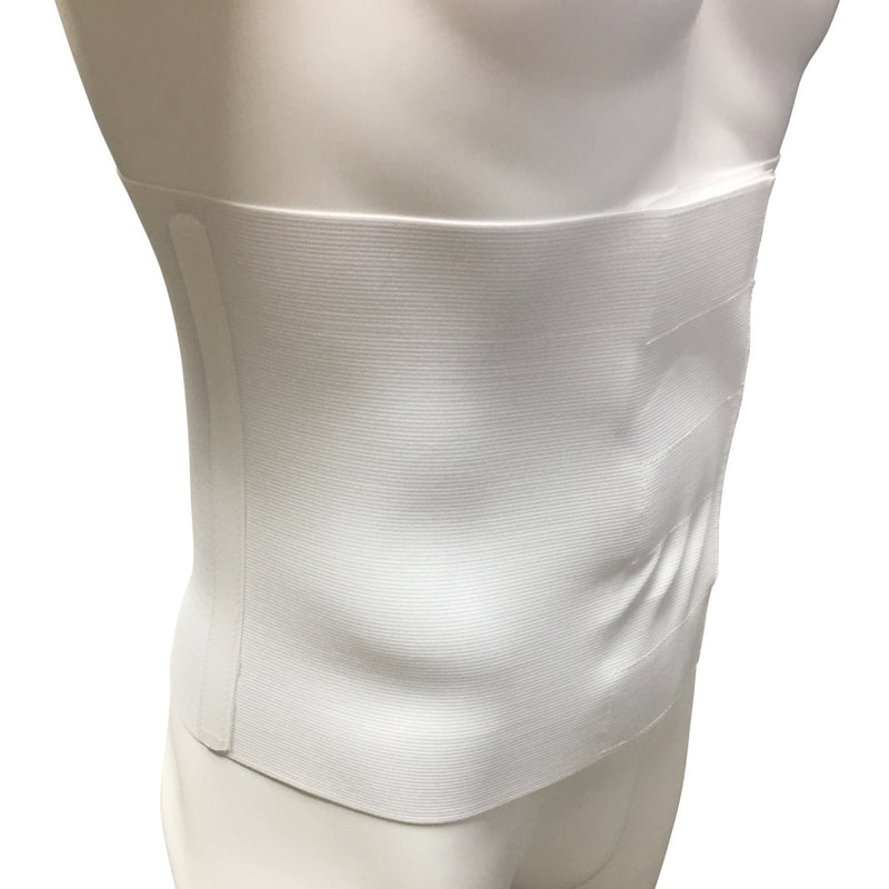 OTC Abdominal Binder, 10-Inch Chest and Rib Panel Support for Men and Women, Elastic, White, 3X-Large 3X-Large (Pack of 1)