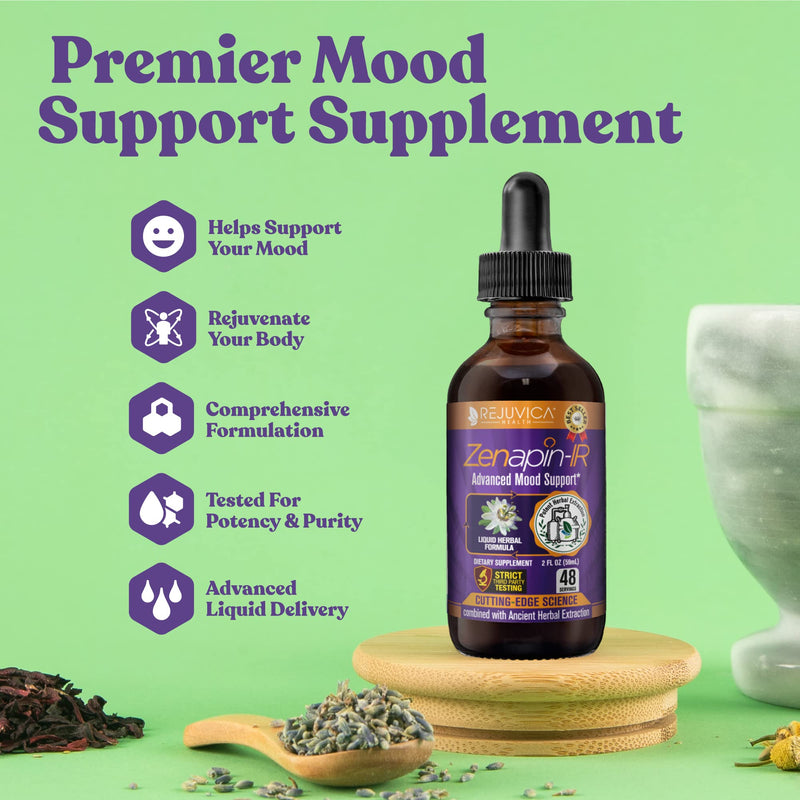 [Australia] - Zenapin IR - All-Natural Advanced Liquid Calming Remedy That Works Fast! | 2X Absorption | Kava Kava, Ashwagandha, Passionflower, Chamomile, B-Vitamins & More 1 