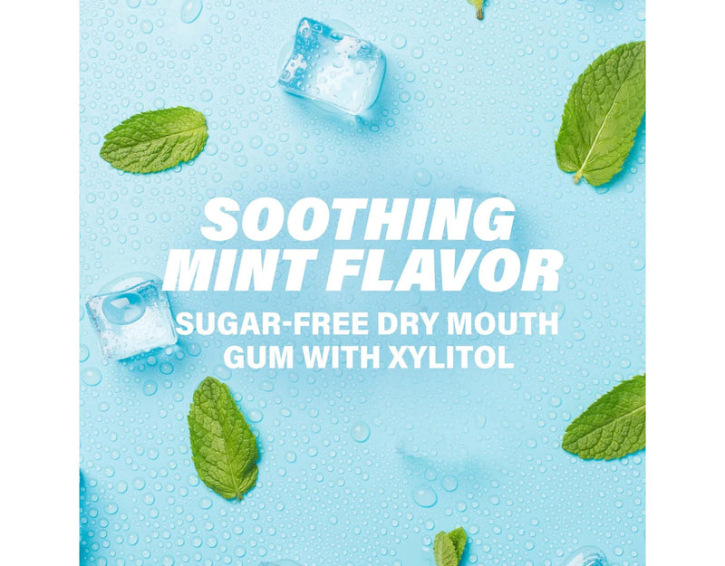 [Australia] - ACT Dry Mouth Moisturizing Gum, Soothing Mint, Sugar Free, 20 Count (Pack of 2) 