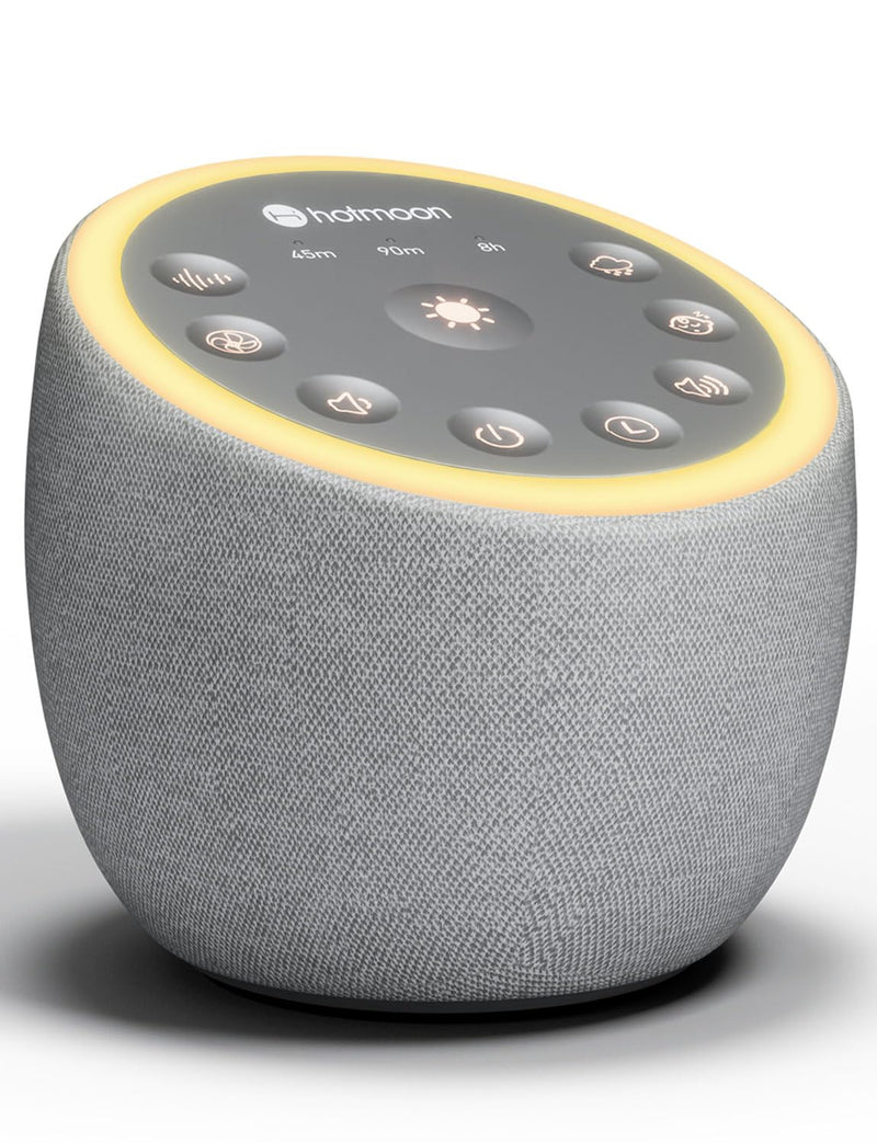 [Australia] - White Noise Machine with 40 High-Fidelity Sounds, Sleep Sound Machine with Memory Functions, 8 Lighting Modes, USB Power Supply, for Sleep & Noise Reduction in Bedrooms and Offices, Plug-in. white 