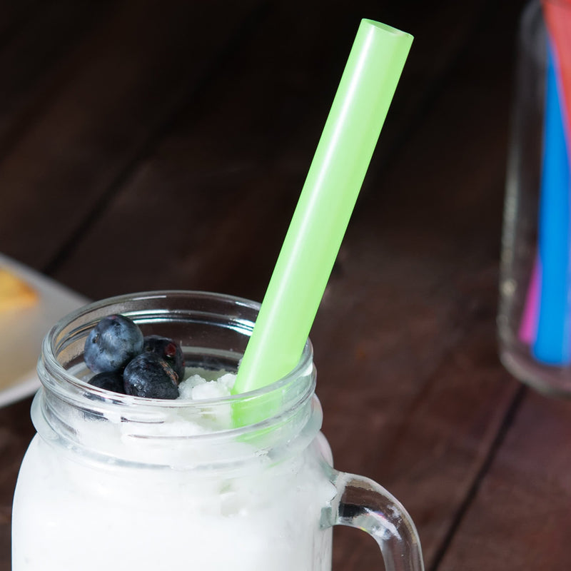 [Australia] - 100 Extra Large Plastic Bubble Tea Smoothie Straws, 1/2" Wide X 8 1/2" Long Boba Straws 12mm Extra Wide 