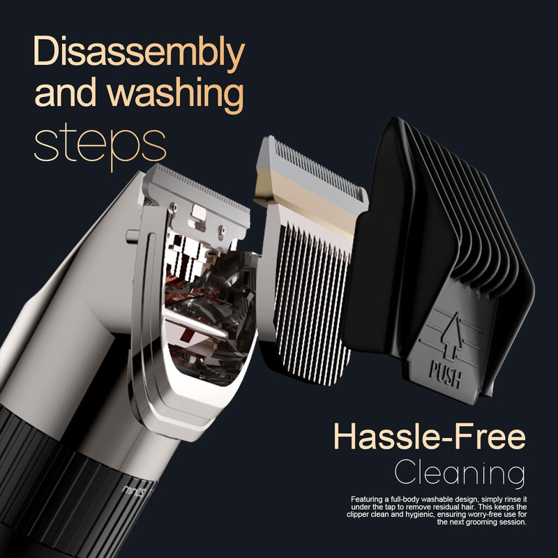 Hair Clippers for Men, Cordless LCD Rechargeable Hair Trimmer Beard Trimmer for Men, Men's Grooming Kit for Hair, Face, Beard, Professional Electric Barber Clippers