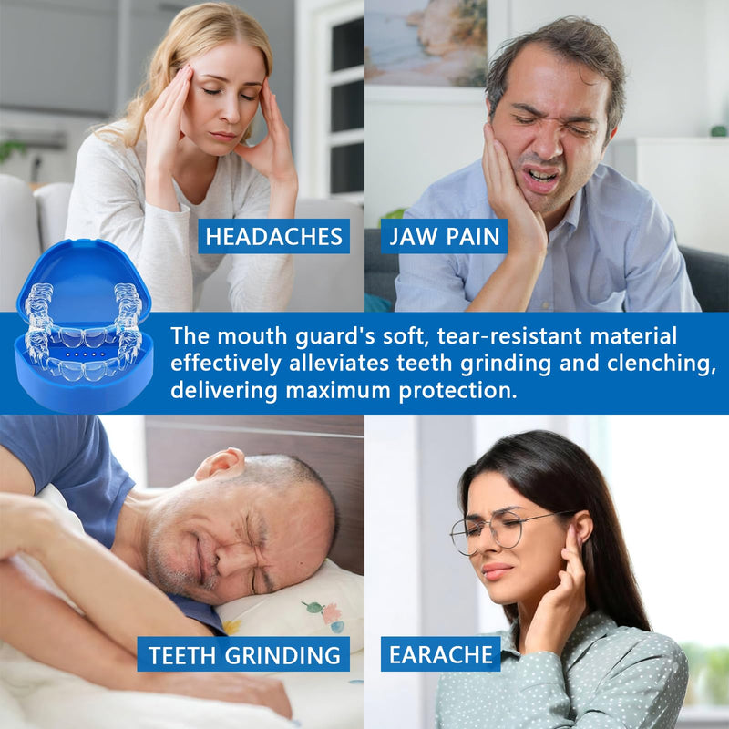 [Australia] - Mouth Guard for Grinding Teeth at Night,8 Packs Night Guards for Teeth Grinding, Moldable Teeth Grinding Mouth Guard for Sleep,Mouthguards for Grinding of Teeth,2 Sizes & 1 Travel Case 2.3in 