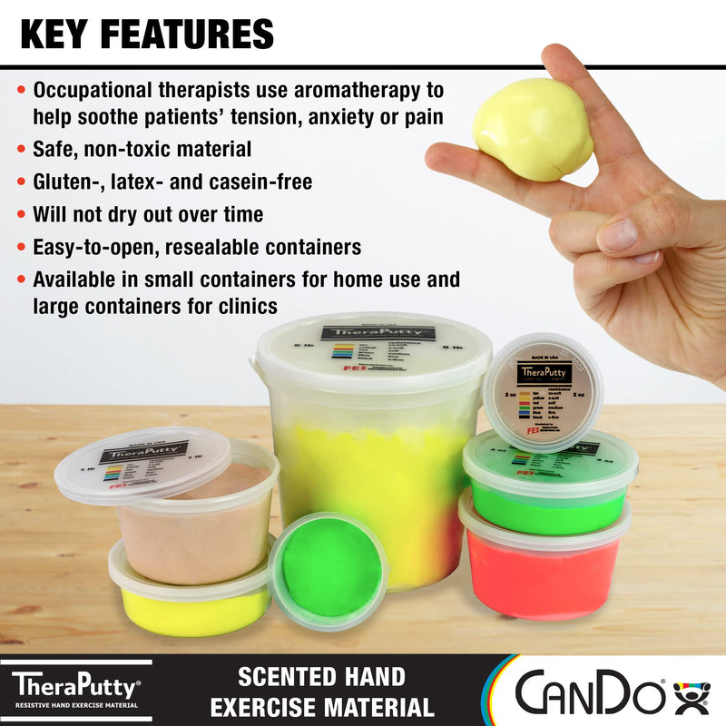 [Australia] - CanDo TheraPutty Scented Hand Exercise Putty For Rehabilitation, Exercises, Hand Therapy, Occupational Therapy, Vanilla Tan XX-Soft 1lb 1 Pound (Pack of 1) 