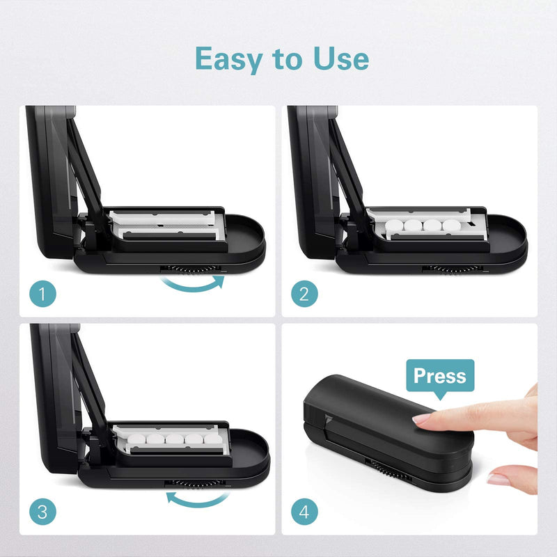 [Australia] - Pill Cutter Splitter for Cutting Multiple Pills, Adjustable Pill Cutter Splitter for Small and Tiny Pills with Accurate Pill Alignment, Pill Cutter for Small or Large Pills with Sharp Safe Blade Black 
