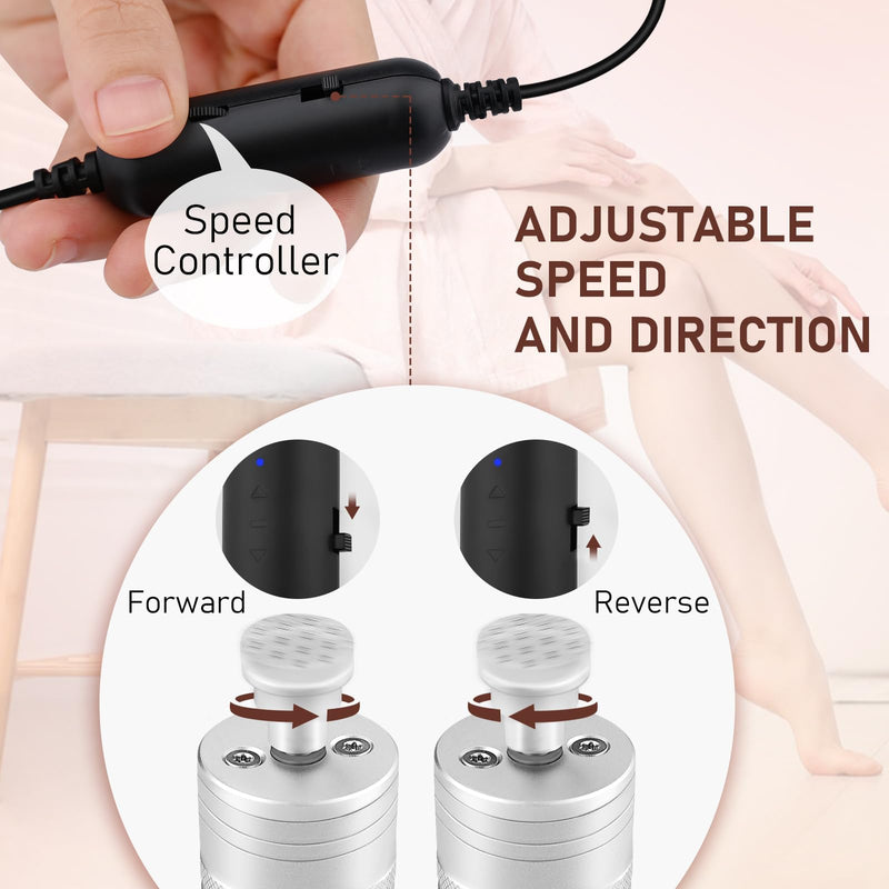 [Australia] - Electric Callus Remover Adjustable Speed Professional Callus Remover Electric with Nano Glass for Dead Hard Skin, 2 in 1 for Foot and Hand Care Silver 