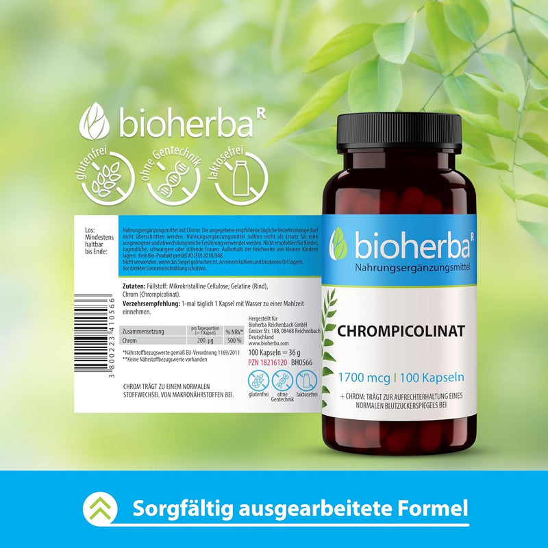 [Australia] - Chromium from Chromium Picolinate High Dose 1700 mcg - 200 Capsules Laboratory Tested by BIOHERBA 1 Piece (Pack of 200) 