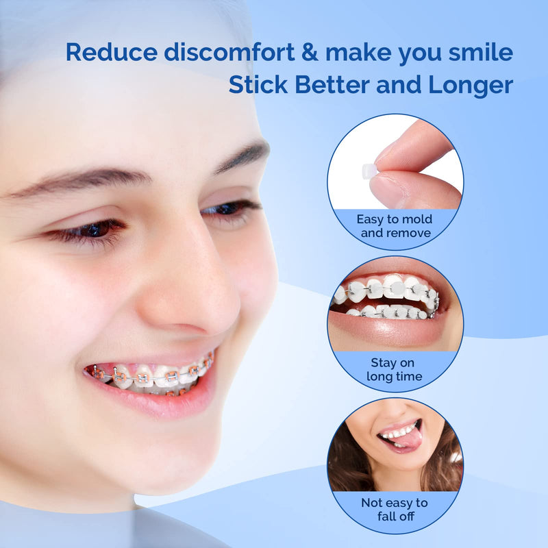 [Australia] - JMU Orthodontic Wax for Braces 10 Pack, Precut 500 Braces Wax Dots, Dental Wax Unscented 