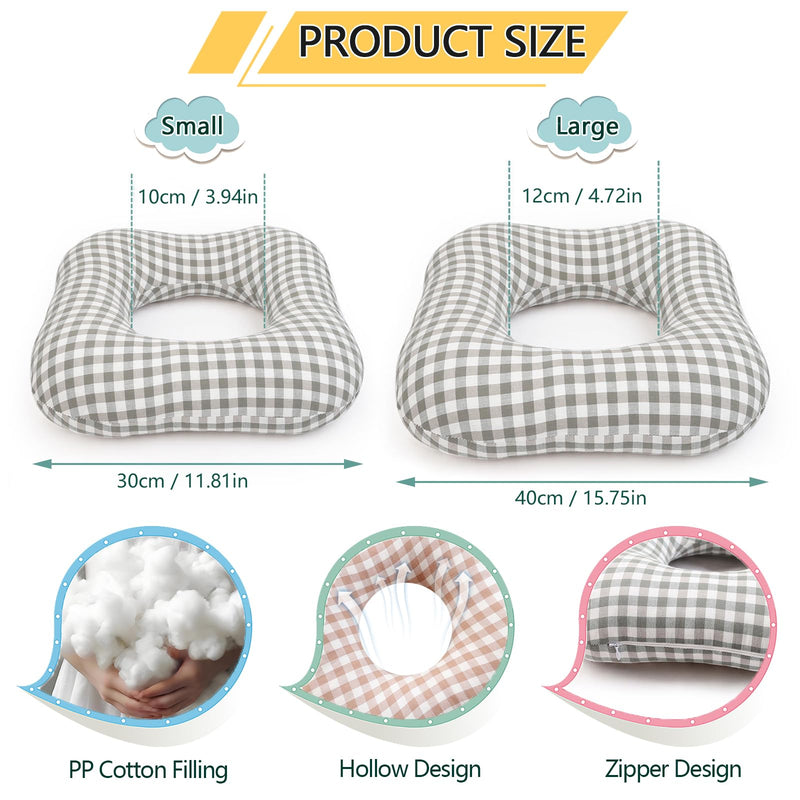 Anti-Bedsore Cushion, Donut Pillows, Pressure Ulcer Cushions, Pillow Tailbone Pain Relief Mat, Soft Pad of Bed Sores for Seniors,Pregnant,Hemorrhoids,Post-Surgery(Green,Small) Green Small