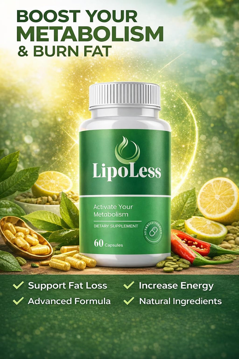 LipoLess Metabolism Support Supplement – Advanced Formula to Support Metabolic Function – Daily Wellness & Energy Support – Dietary Supplement – 60 Capsules