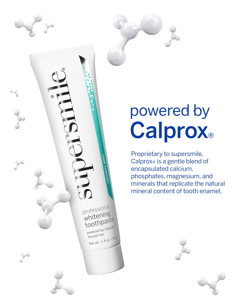 Supersmile Fluoride-Free Whitening System, 1.4 Oz Travel Size, TSA-Approved | Toothpaste + Accelerator Travel Duo, Whitens 6 Shades in 7 Days, Original Mint, Veneer Safe, Calprox® Powered