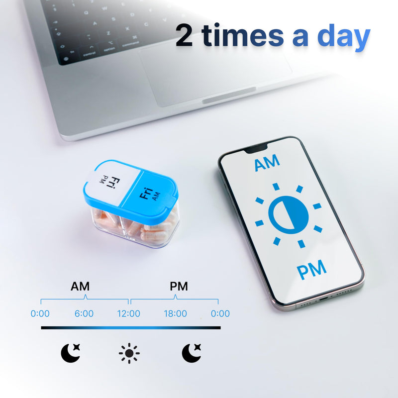 [Australia] - Extra Large Weekly Pill Organizer - XL Daily Pill Box - 7 Day Am Pm Jumbo Pill Case/Container for Supplements Big Pill Holder Twice A Day Oversized Daily Medicine Organizer for Vitamins Rainbow 