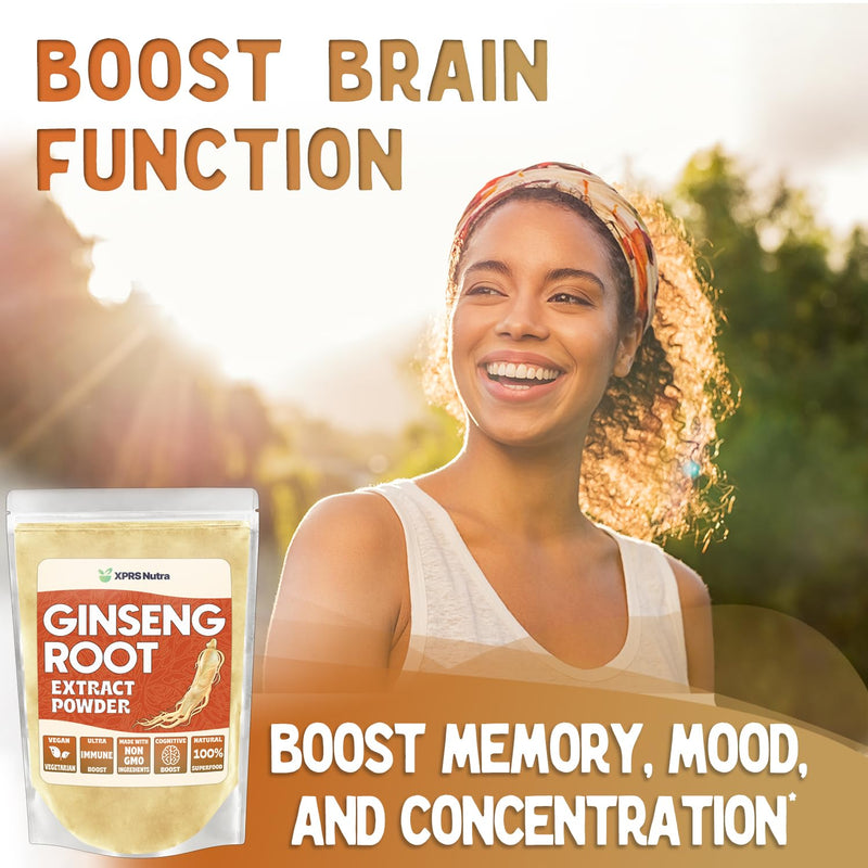 [Australia] - XPRS Nutra Ginseng Root Extract Powder - Ginseng Powder Supports Cognitive Function, Physical Performance, and Immune System - Vegan Friendly Panax Ginseng in Powder Form (4 Ounce) 4 Ounce (Pack of 1) 