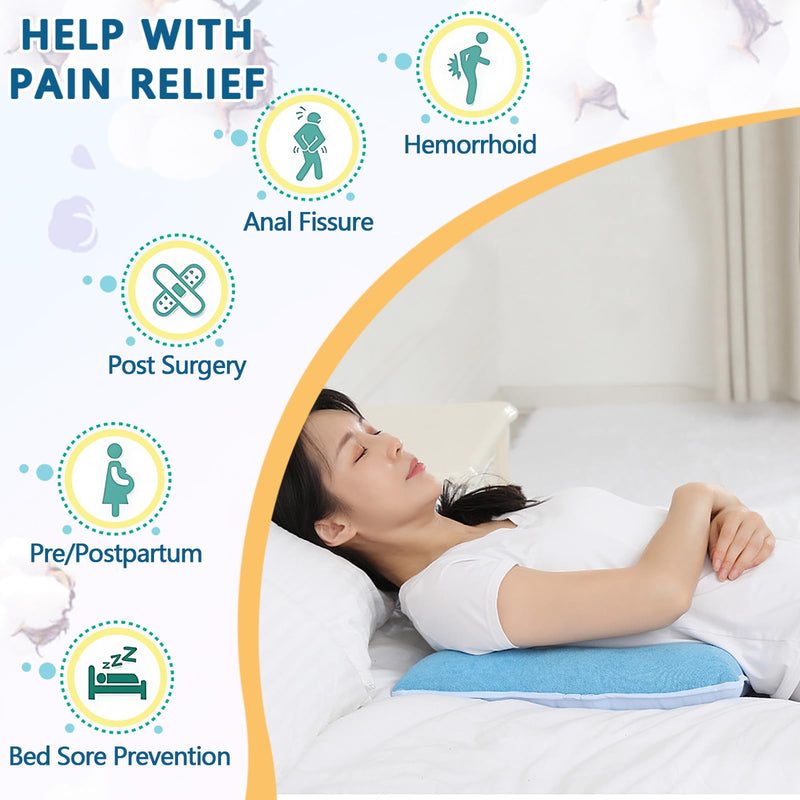 [Australia] - Anti-Bedsore Cushion, Donut Pillows, Pressure Ulcer Cushions, Pillow Tailbone Pain Relief Mat, Soft Pad of Bed Sores for Seniors,Pregnant,Hemorrhoids,Post-Surgery(Blue) Blue 