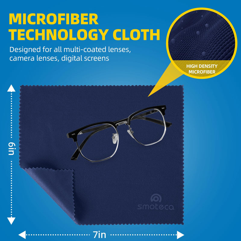[Australia] - SmoTecQ Premium Microfiber Cleaning Cloths (6-Pack) ‚Äì Ultra-Soft, Scratch-Free Cloths for Eyeglasses, Sunglasses, Camera Lenses, Screens & More ‚Äì Washable & Reusable (6 Pack) 6 Pack 