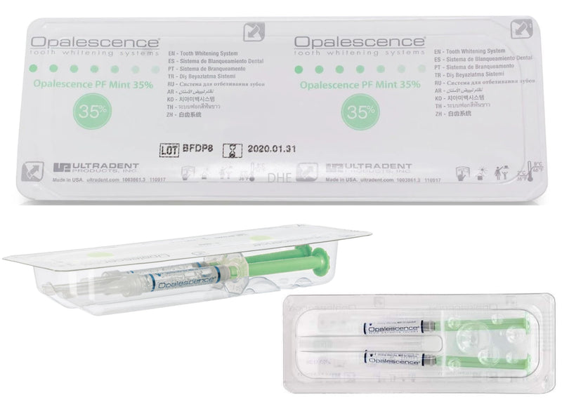 Opalescence 35% Teeth Whitening Gel Refill Syringes (4ct) - 5197-2 | 35% Carbamide Peroxide Whitening Gel for Custom Trays. Low-Sensitivity Formula, Mint, Dentist Developed Made in USA.
