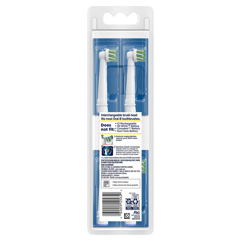 Oral-B Cross Action Replacement Brush Heads for an Oral-B Electric Toothbrush, Pack of 4 White 4 Count (Pack of 1)