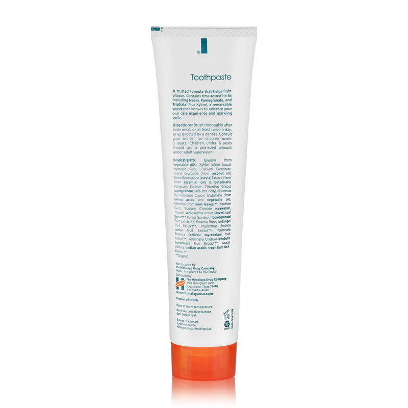[Australia] - Himalaya Botanique Original Neem & Pomegranate Botanical Toothpaste, Fights Plaque, Brightens Teeth, Fluoride Free, No Artificial Flavors, SLS Free, Cruelty Free, Foaming, Mint Flavor, 5.29 Oz, 4 Pack 5.29 Ounce (Pack of 4) 
