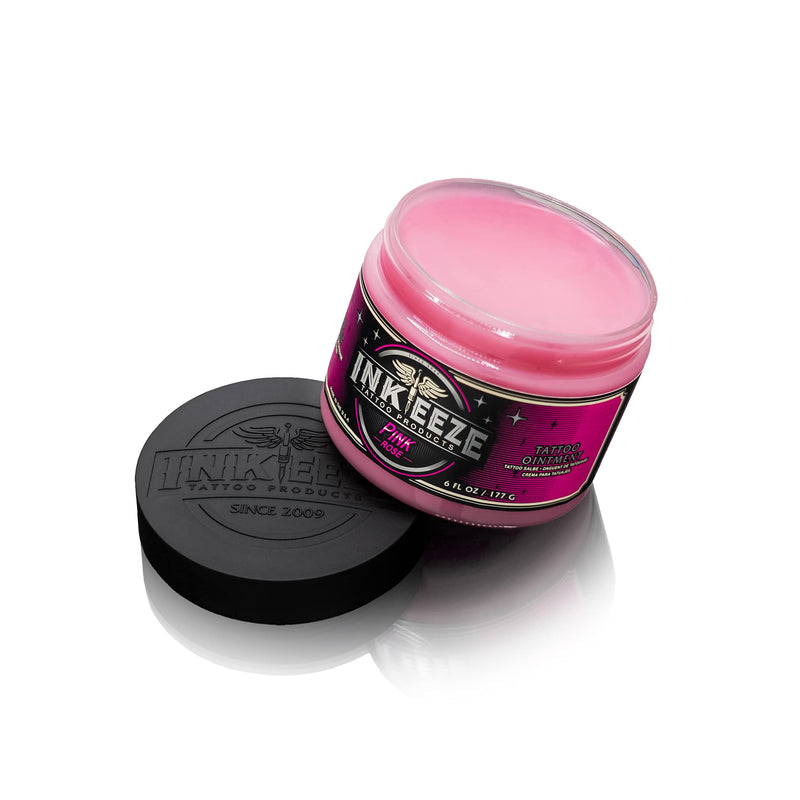 [Australia] - INK-EEZE Pink Tattoo Ointment for Artists and Aftercare, Essential Oils, Vegan, Cruelty Free, Made in USA, Bubble Gum, 6oz 6 Fl Oz (Pack of 1) 