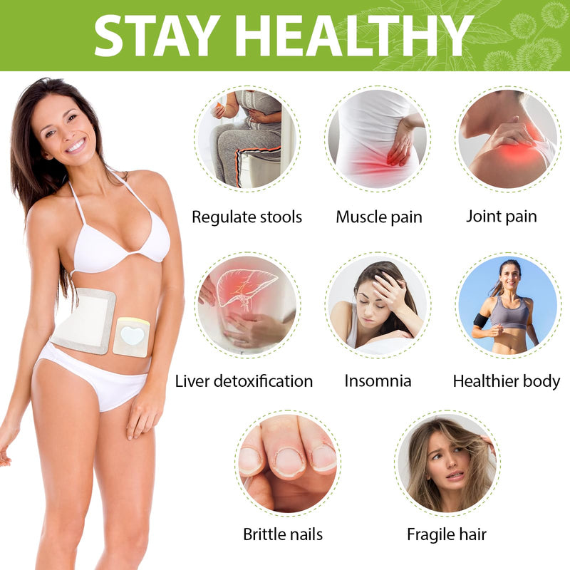 [Australia] - 30 Pcs Castor Oil Patches with Castor Oil Organic Cold Pressed Unrefined Glass Bottle(3.5oz),Cotton Caster Oil Pack Wrap for Waist Back Neck Arm Belly,Self-Adhesive Disposable for Convenient Use Daily Use Set 