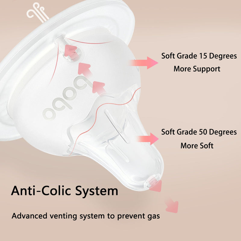 [Australia] - Nipples with Automatic Flow Lock, 100% Natural Feel, Soft Silicone, BPA-Free (9m+, LL, 4 counts) 9m+, LL, 4 counts 