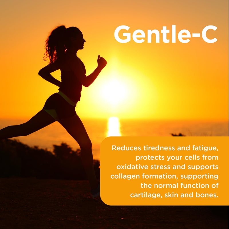 Healthspan Gentle Vitamin C 1,000mg | 120 Tablets | 1,000% NRV | Stomach Friendly Calcium Ascorbate | Immune & Joint Health | Vegan